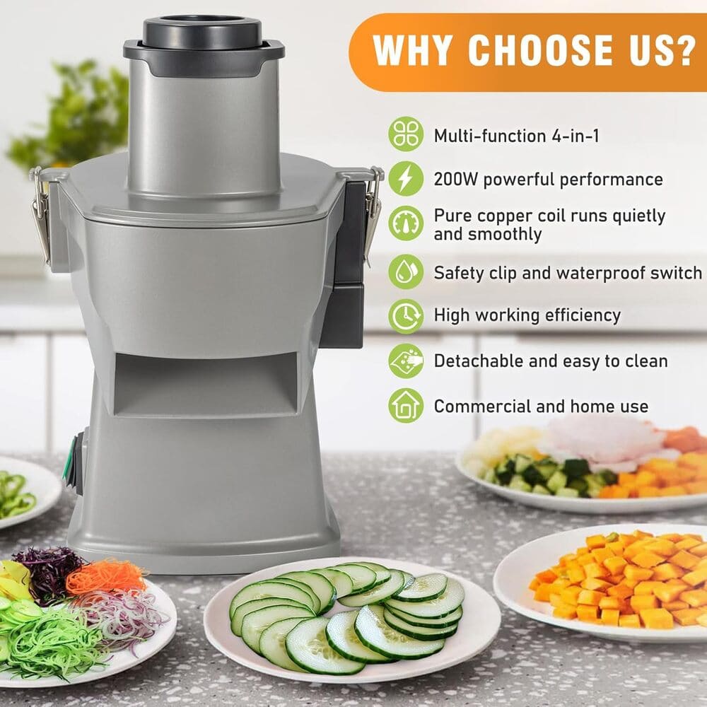 Effortless Meal Prep with the LLNC 4-in-1 Electric Vegetable Chopper