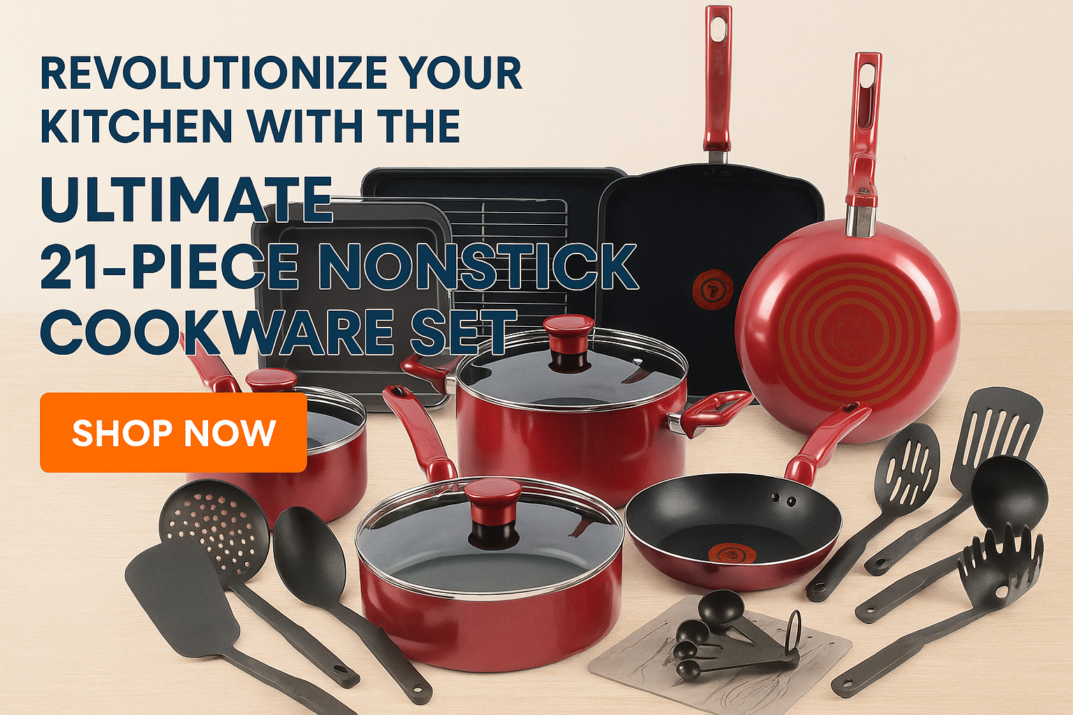 Read more about the article Complete Your Kitchen: Discover the 21-Piece Nonstick Cookware Set by DFGNVCO