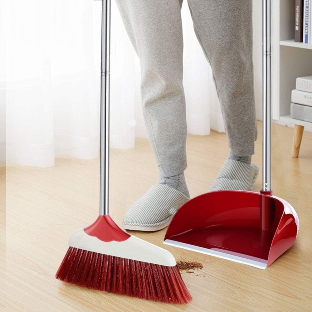 BNJWJZS Compact Broom & Dustpan Set – Stainless Steel Handle Combo | Wiloria - Image 3