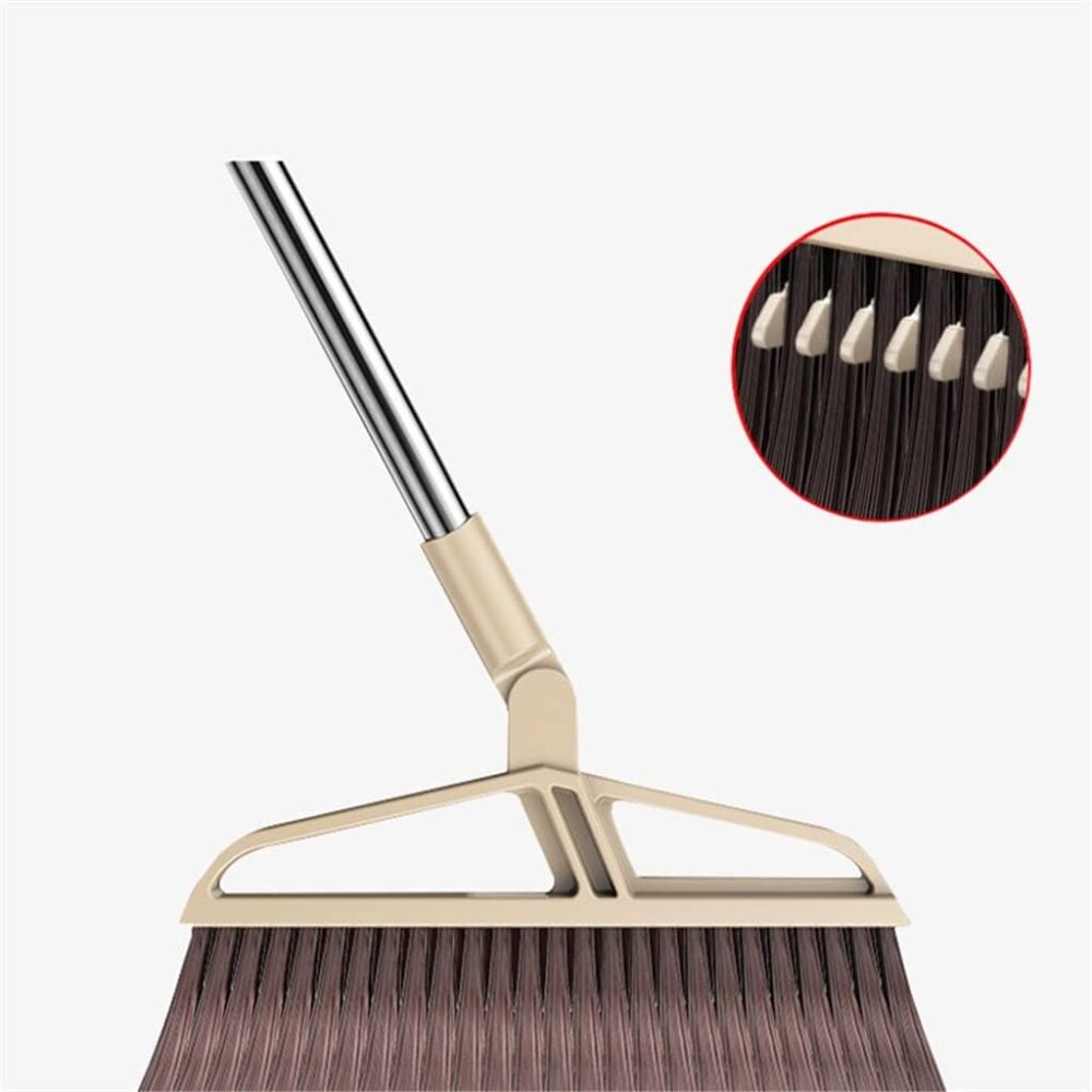 HIONJIN 3pcs Long Handle Broom & Dustpan Set – Soft Floor Cleaning Kit  | Wiloria - Image 5