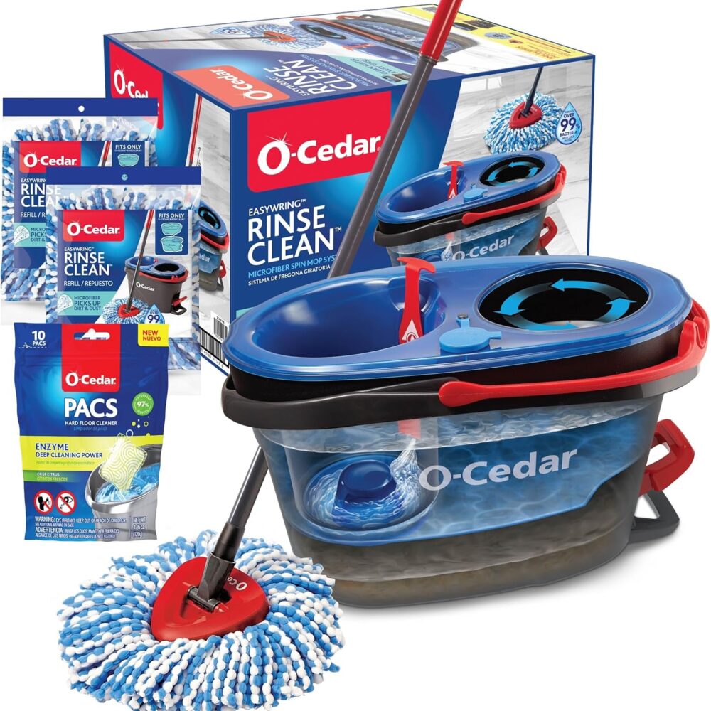 O-Cedar EasyWring RinseClean Mop & Bucket with Citrus Pacs | Wiloria
