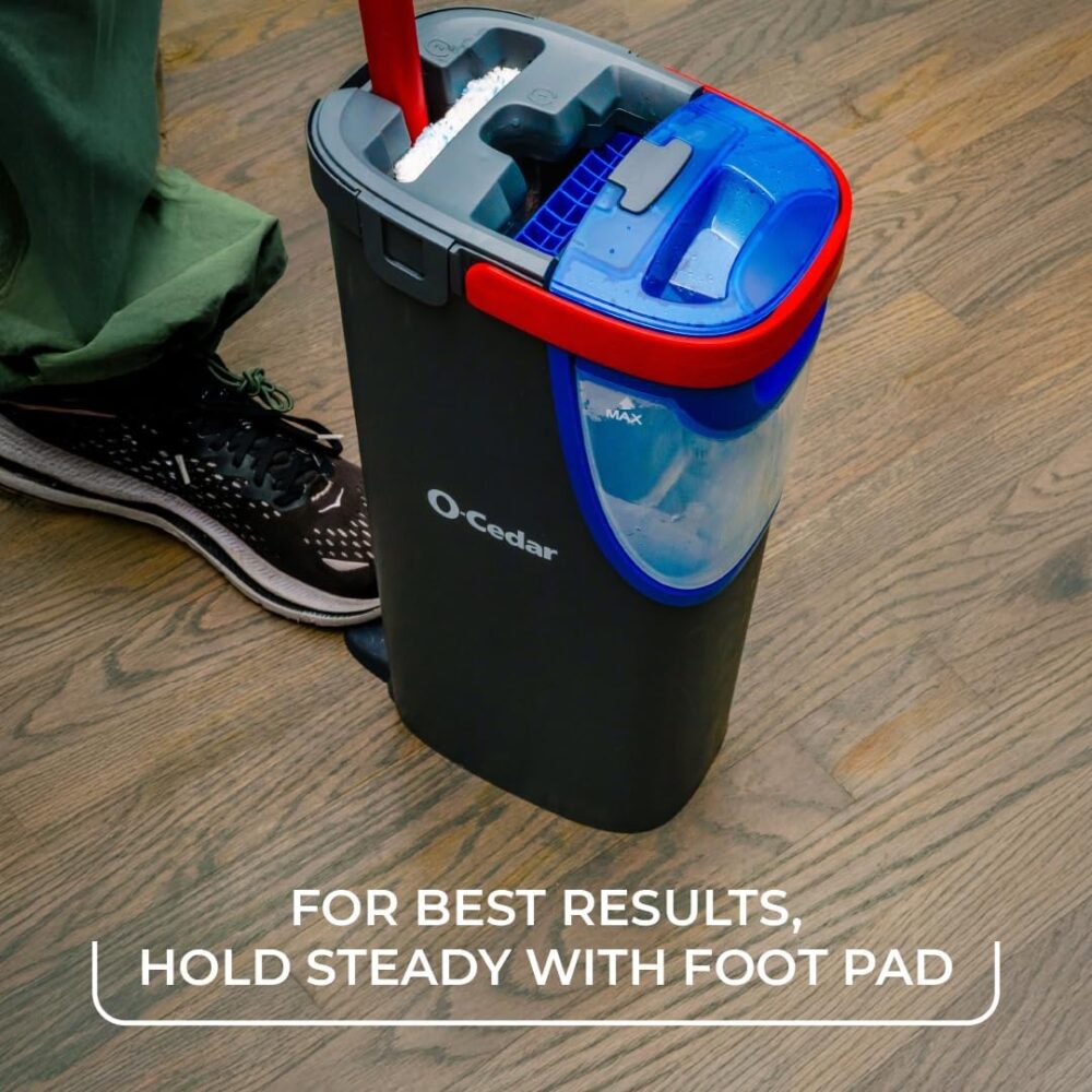 O-Cedar H2prO Flat Mop – Dual Tank, Microfiber, Telescopic | Wiloria
