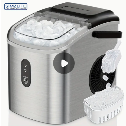 SIMZLIFE Nugget/Bullet Ice Maker – 44Lbs/26Lbs, Self-Cleaning, Countertop  | Wiloria