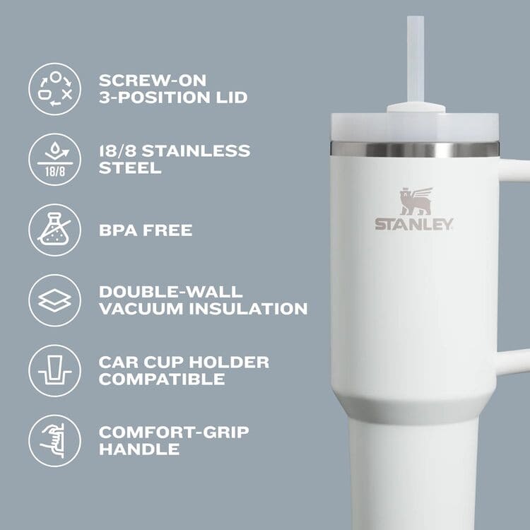Stanley Quencher H2.0 Stainless Tumbler – FlowSta| Wiloriate Lid