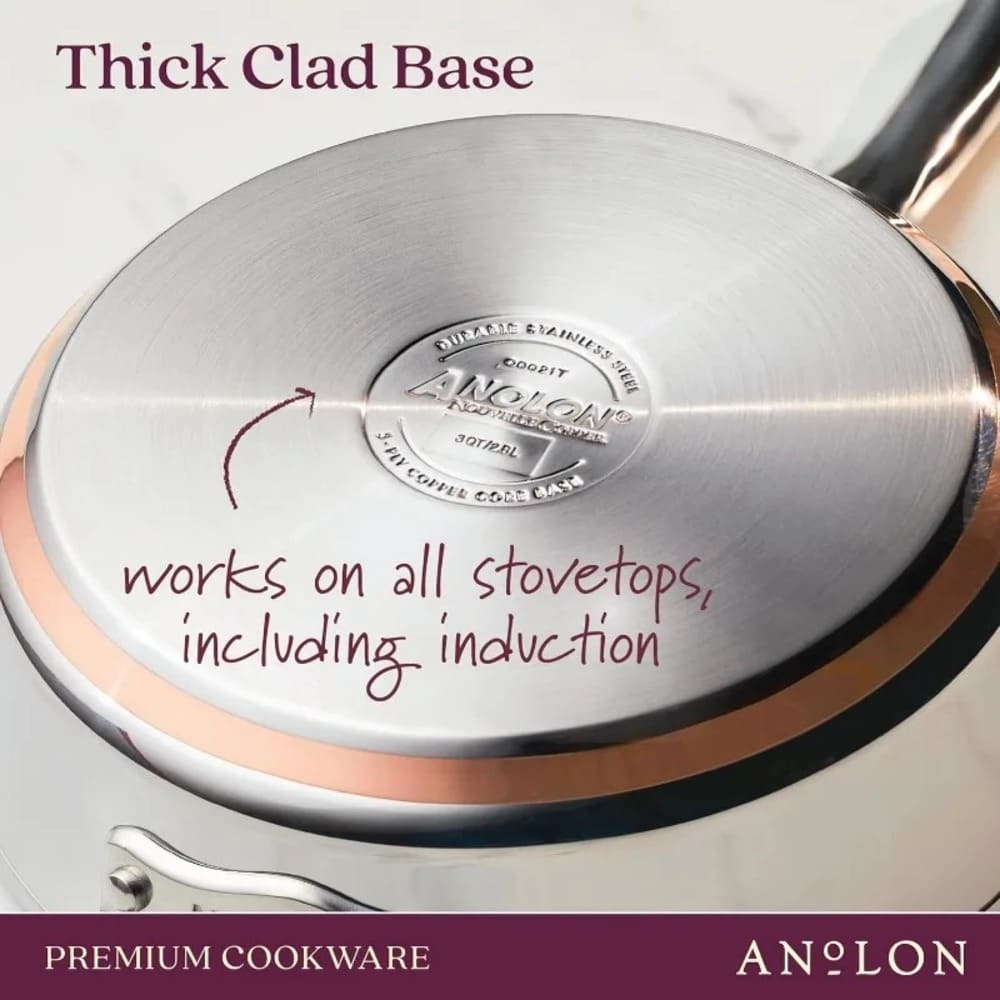 Anolon Nouvelle Stainless Steel Cookware Set – 10 Piece Premium Collection  | Wiloria