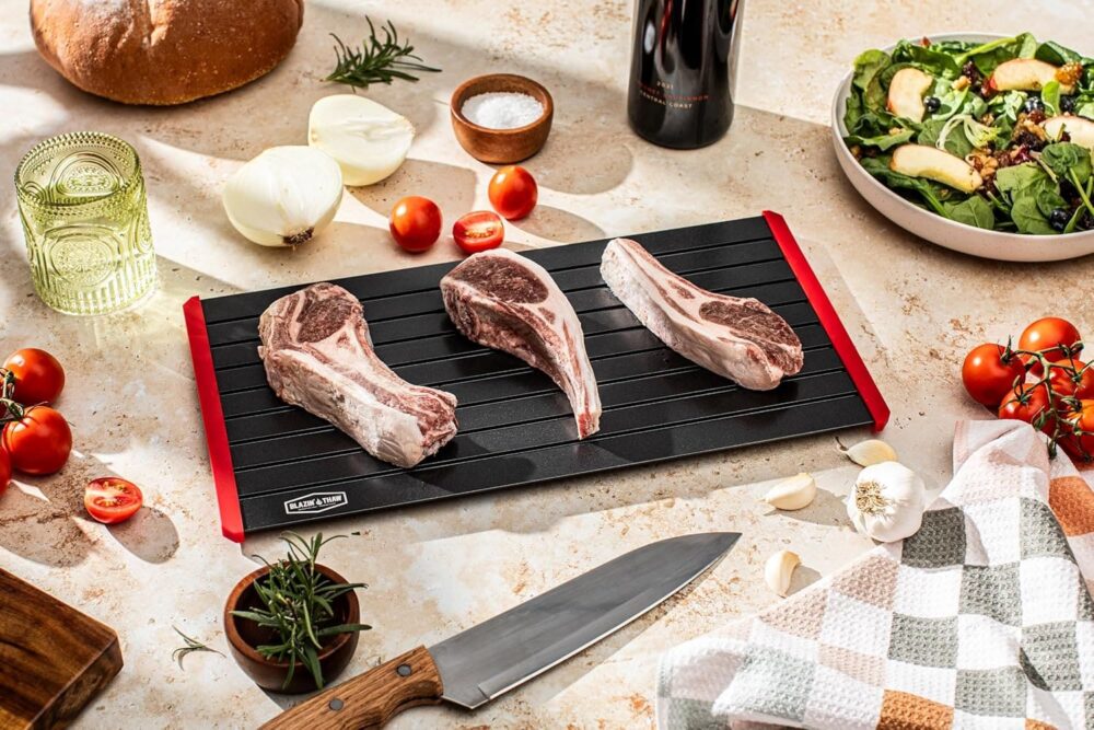 BLAZIN' THAW 16" Family-Size Aluminium Defrosting Tray – Fast, Natural Thawing | Wiloria - Image 3