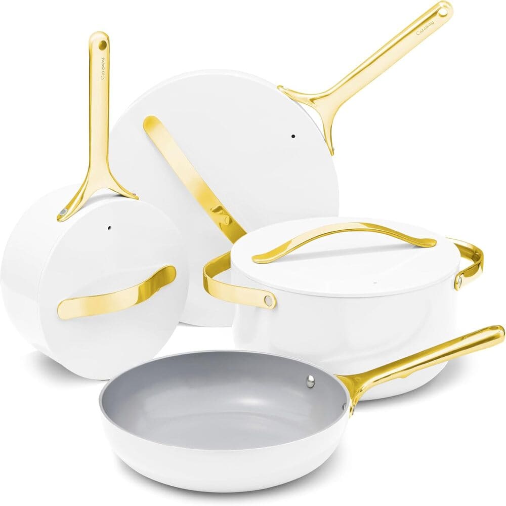 Caraway 12-Piece White Ceramic Cookware – Non-Toxic & Oven-Safe | Wiloria