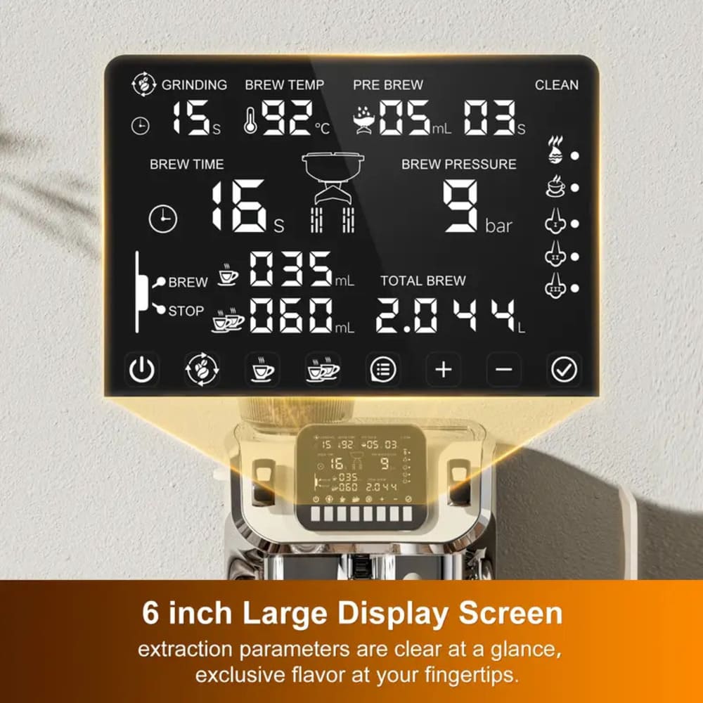 Mcilpoog TC520 Espresso Machine – 15 Bar, Built-in Grinder & Milk Frother  | Wiloria