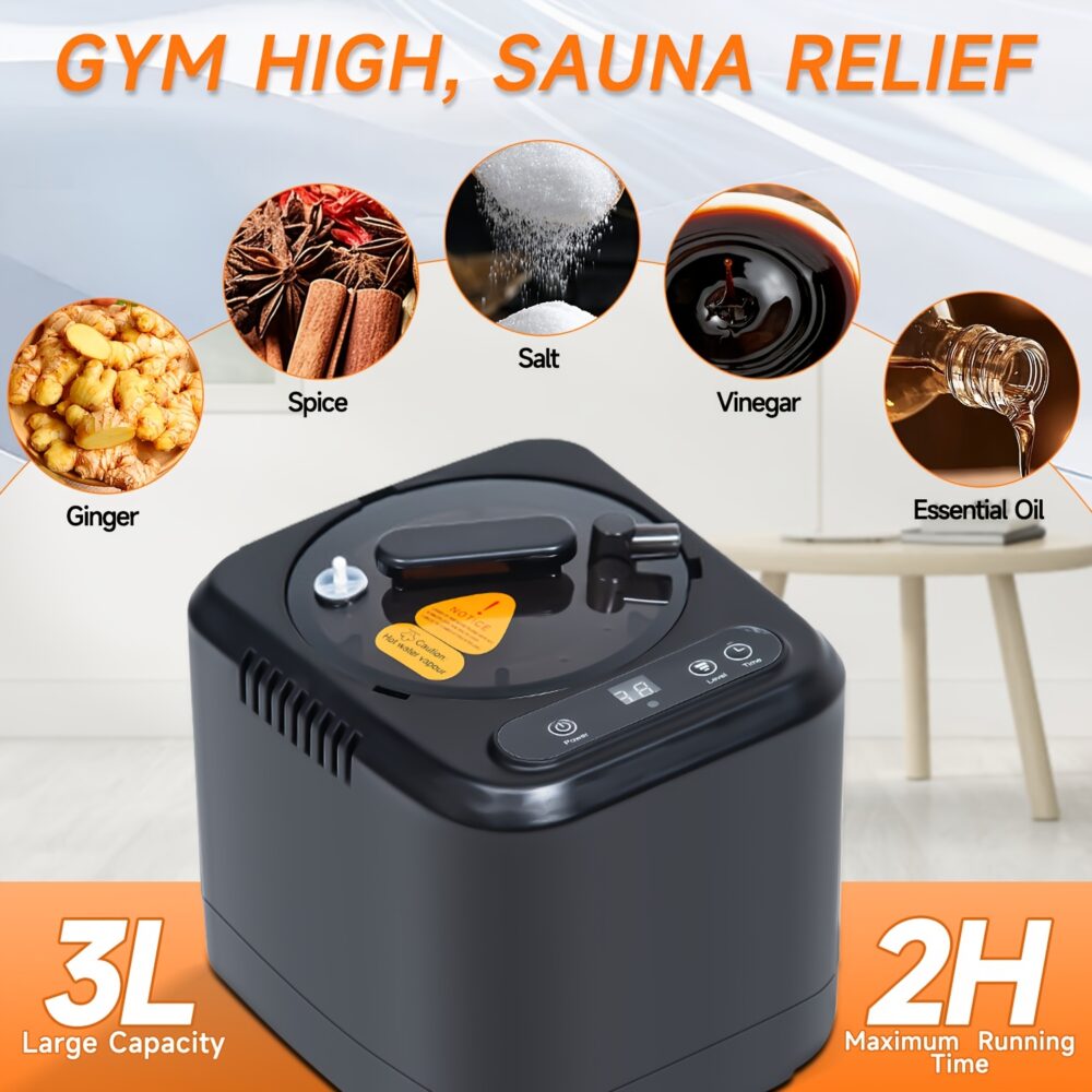 Portable Home Sauna Box with Steam Generator & Remote Control – Full Body Spa Tent  | Wiloria - Image 4