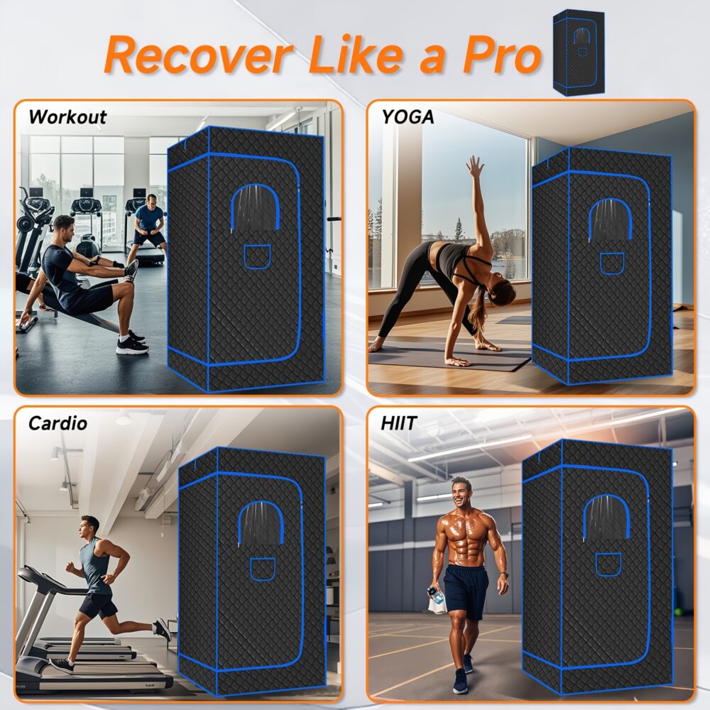 Portable Home Sauna Box with Steam Generator & Remote Control – Full Body Spa Tent  | Wiloria