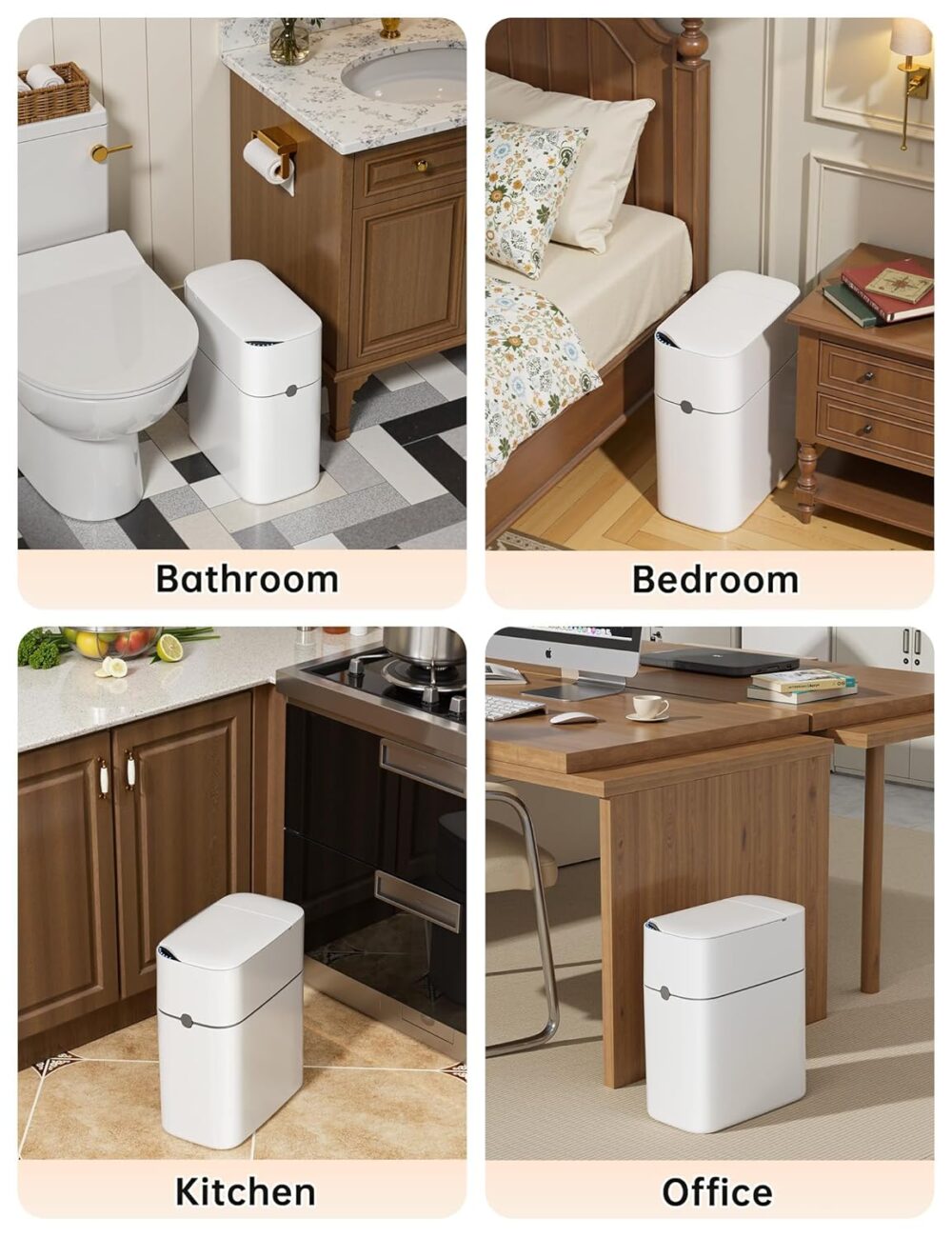 TIME Touchless Automatic Bathroom Trash Can – 3 Gallon Slim Smart Bin  | Wiloria - Image 2