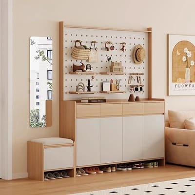 Wiloria | Nordic Cream Large-Capacity Shoe Cabinet