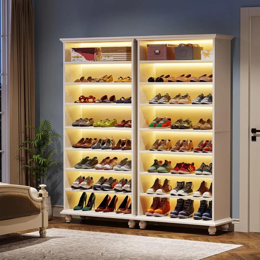 Wiloria | Tribesigns 9-Tier LED Shoe Storage Cabinet