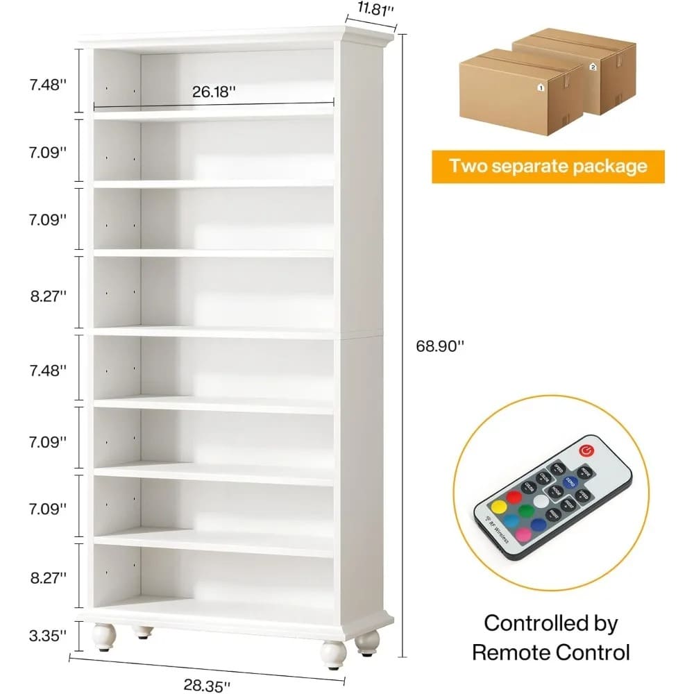 Wiloria | Tribesigns 9-Tier LED Shoe Storage Cabinet