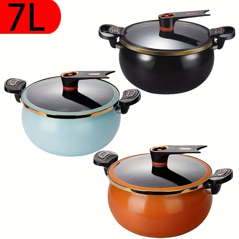 1.85-Gallon Heavy-Duty Iron Stock Pot & Dutch Oven – 26cm Multi-Functional Cooker with Lid| Wiloria