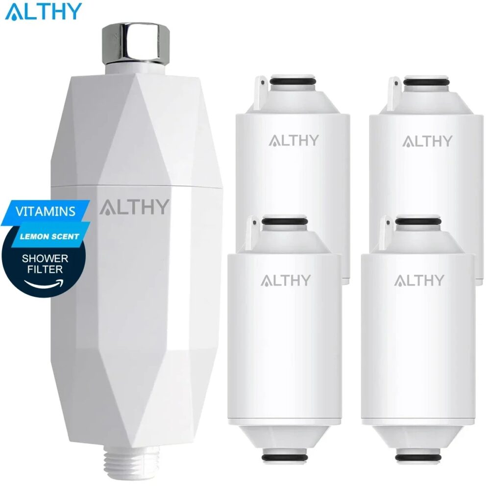 ALTHY Vitamin C Revitalizing Shower Water Filter – Reduces Chlorine & Heavy Metals for Healthier Skin, Hair & Scalp – Relieves Dryness, Dandruff & Eczema | Wiloria