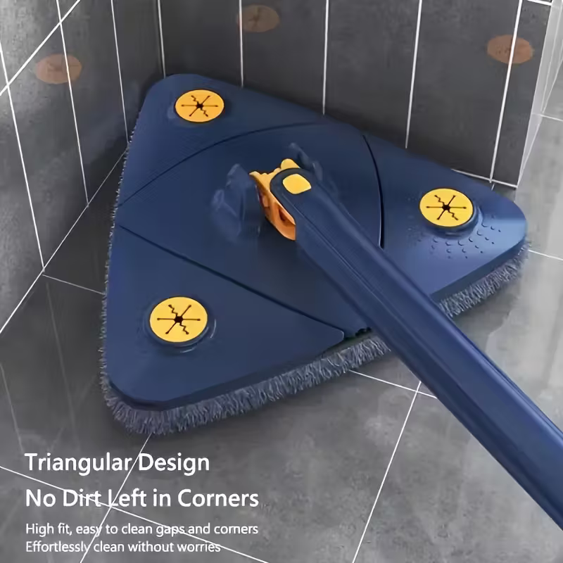 Wiloria |Long Handle Hands-Free Wet & Dry Floor Mop for Walls, Ceilings, Corners & Glass