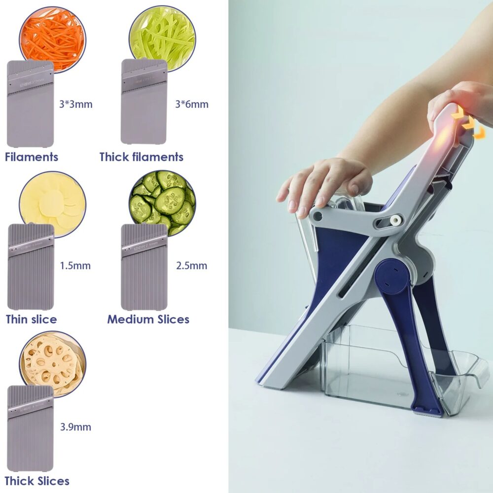 Wiloria | Stainless Steel Food Chopper, Grater & Peeler for Potatoes, Carrots & Fruits - Image 3