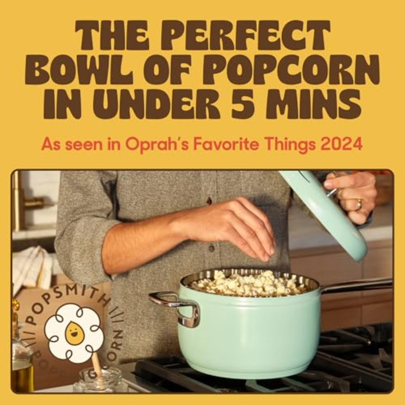 Wiloria|6-Quart Stainless Steel Stovetop Popcorn Popper