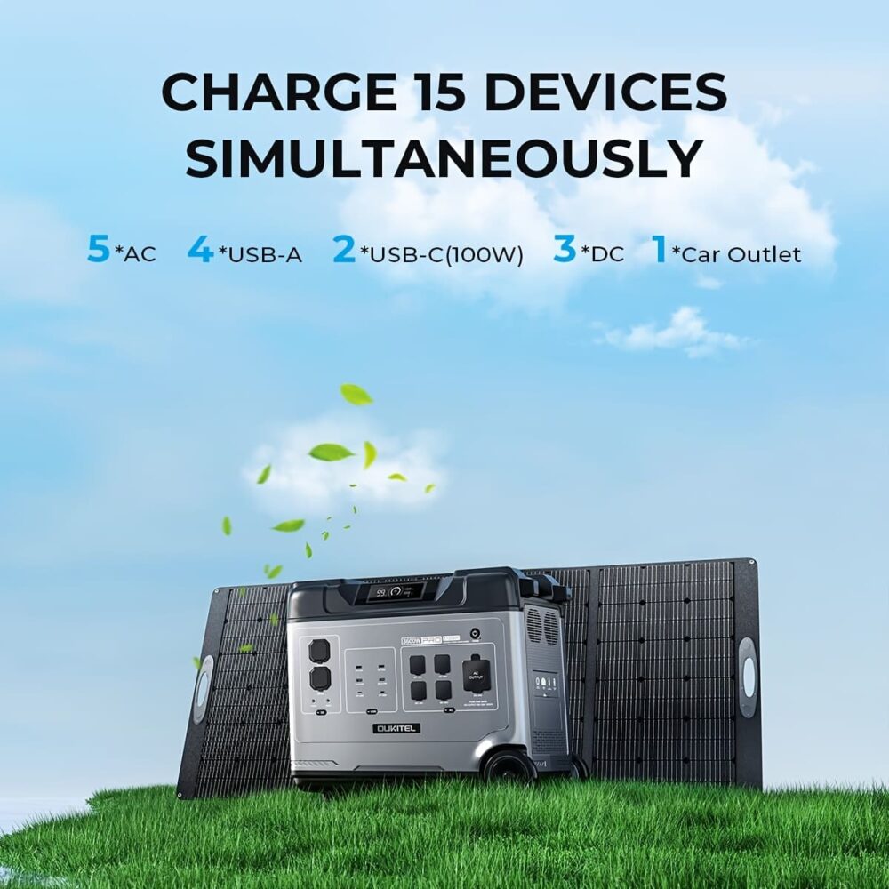 P5000 PRO Portable Power Station 3600W – 5120Wh LiFePO4 Solar Generator | Heavy-Duty Home Backup, RV & Camping Power |Wiloria