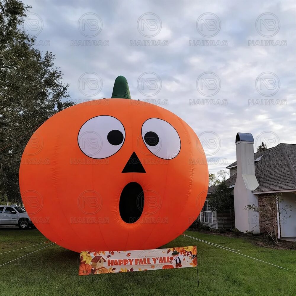 26ft–33ft Giant Inflatable Halloween Pumpkin with Lights – Outdoor Yard Decoration | Wiloria