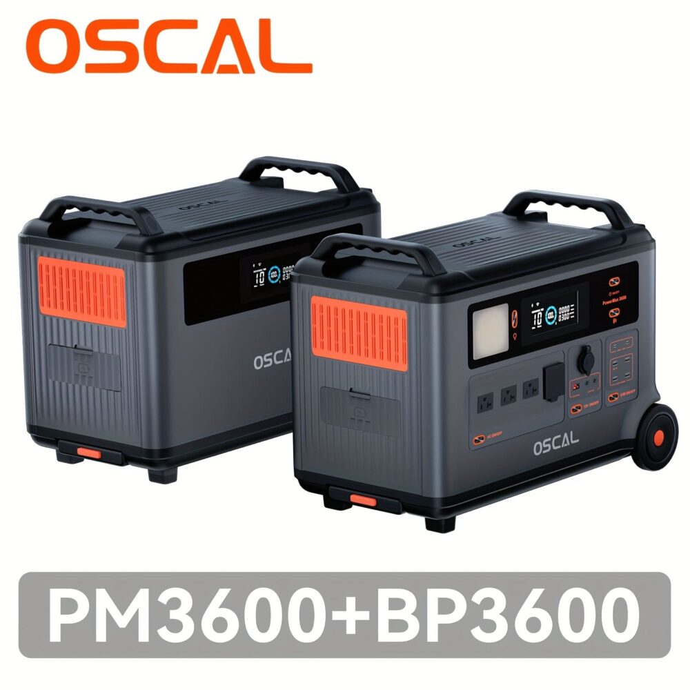 OSCAL PowerMax 3600 – 7.2kWh LiFePO4 Solar Generator for Home & Outdoor⚡☀️| Wiloria