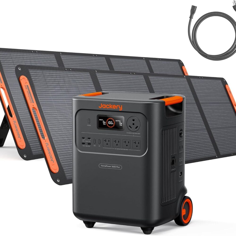 Jackery HomePower 3600 Plus – 3600W / 3584Wh Solar Generator with 2×200W Panels|Wiloria