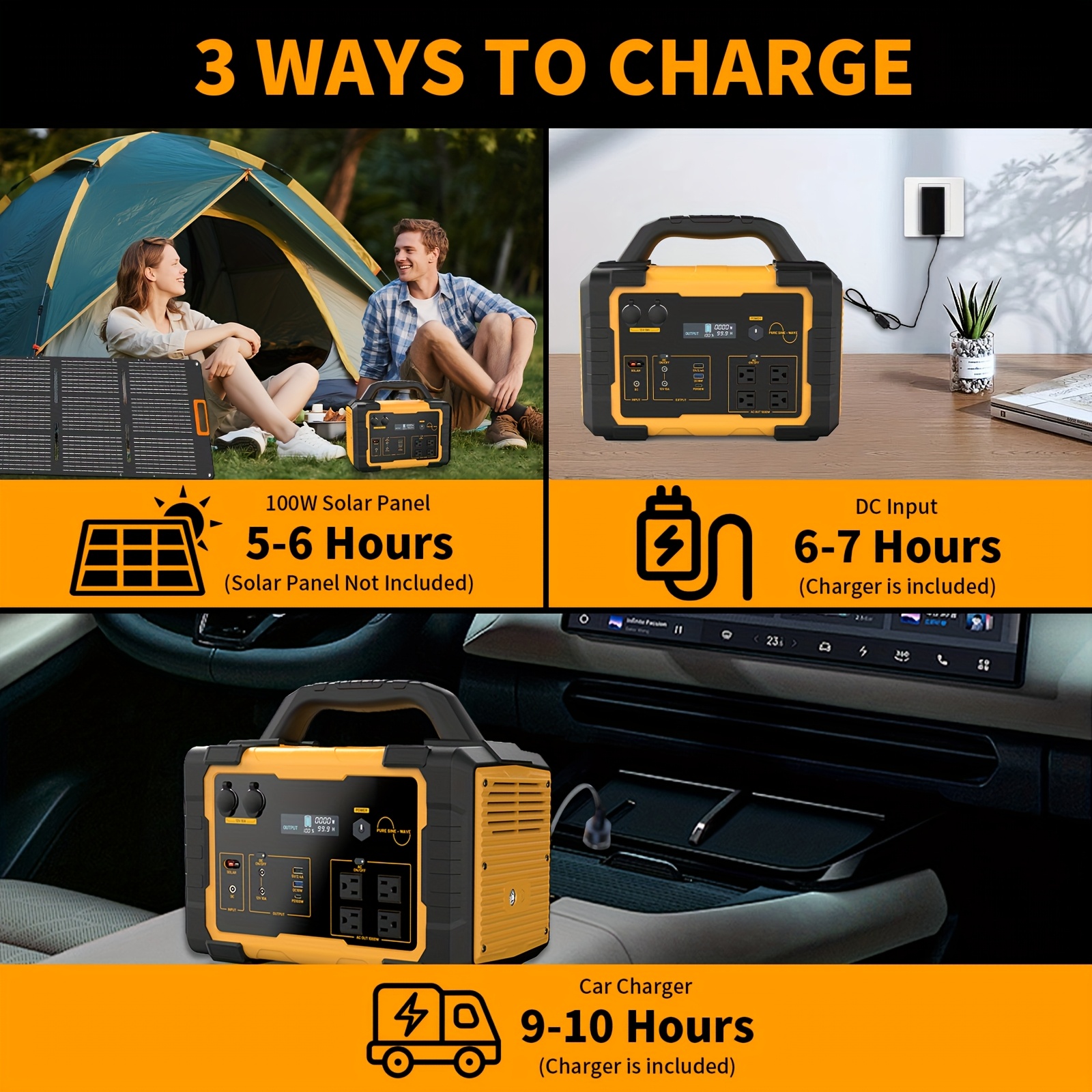 Power Your Adventures Anywhere – 1000W Portable Solar Generator for Ultimate Freedom ⚡☀️| Wiloria - Image 3